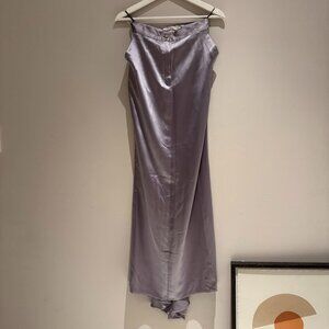 vintage fishtail maxi skirt with bead button